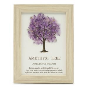 Gemstone Picture - Tree of Life - Amethyst (20x14.7x1cm)