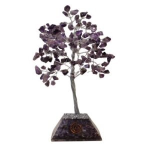 Amethyst Gemstone Tree - 160 Stone - Organite Base