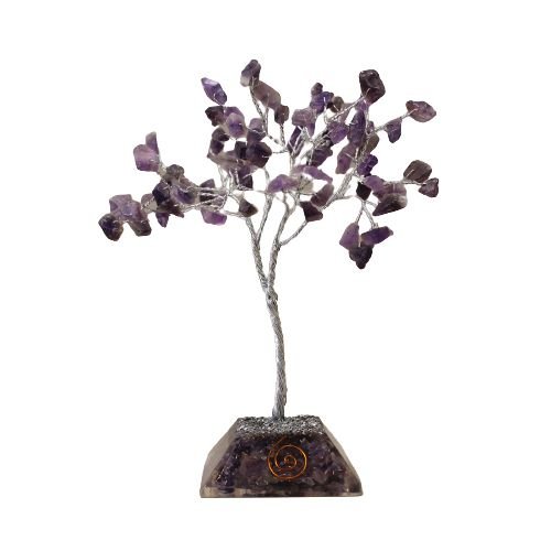 Amethyst Gemstone Tree - 80 Stone - Organite Base